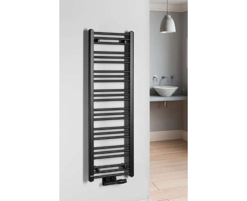 Dvieļu žāvētājs / Radiators Bruckner Albrecht 40x125cm, 437 W, melns 600.112.6