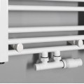 Dvieļu žāvētājs / Radiators Bruckner Albrecht 40x125cm, centrālais pieslēgums, balts 600.112.4