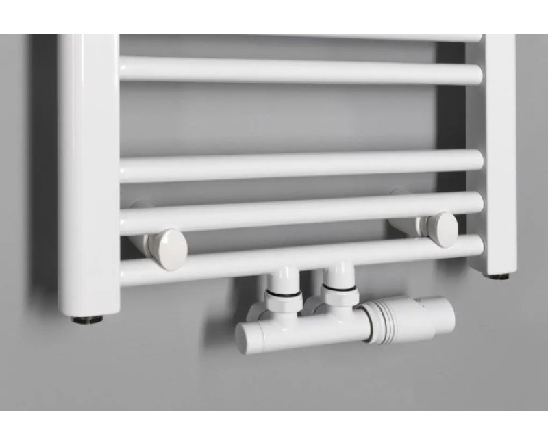 Dvieļu žāvētājs / Radiators Bruckner Albrecht 40x125cm, centrālais pieslēgums, balts 600.112.4