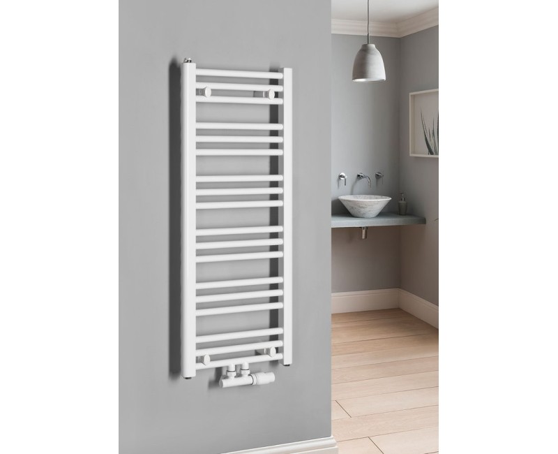Dvieļu žāvētājs / Radiators Bruckner Albrecht 40x93cm, centrālais pieslēgums, balts 600.111.4
