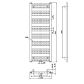 Dvieļu žāvētājs / Radiators Bruckner Albrecht 50x125cm, 525 W, melns 600.114.6