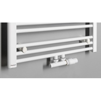 Dvieļu žāvētājs / Radiators Bruckner Albrecht 60x93cm, centrālais pieslēgums, balts 600.116.4
