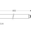 Padeves caurule Hansgrohe Exafill, elastīga 800 mm 58192000