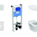 Tualetes poda komplekts Ideal Standard ProSys pods Alpha Rimless ar vāku, Oleas M1 poga, hroms ProSys120M SP36