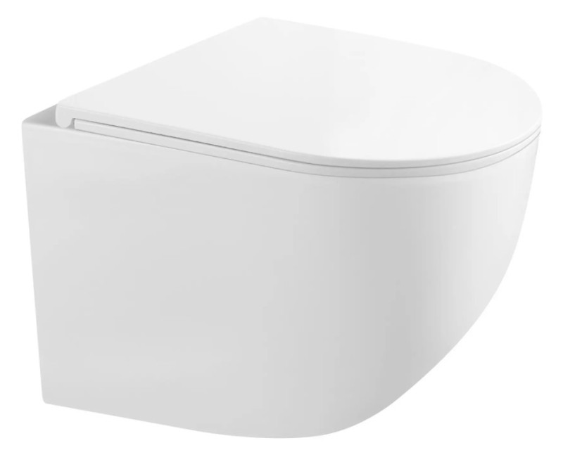 Tualetes poda komplekts Geberit Duofix ar Kielle Gaia Rimless podu ar SoftClose vāku, Delta poga, balta 11CA3150B