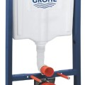 Tualetes poda komplekts Grohe Rapid SL pods Kielle Gaia Rimless ar SoftClose Vāku, Skate Cosmopolitan poga, Balta 11BA3103