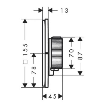 Vannas / Dušas maisītājs Axor ShowerSelect ID ar termostatu iebūvējams, hroms 36753000