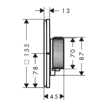 Vannas / Dušas maisītājs Axor ShowerSelect ID ar termostatu iebūvjams, hroms 36755000
