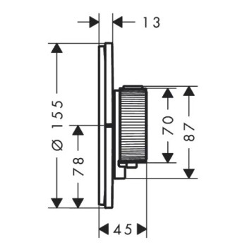 Vannas / Dušas maisītājs Axor ShowerSelect Iebūvējamais ar termostatu, birstēts melns hroms 36715340