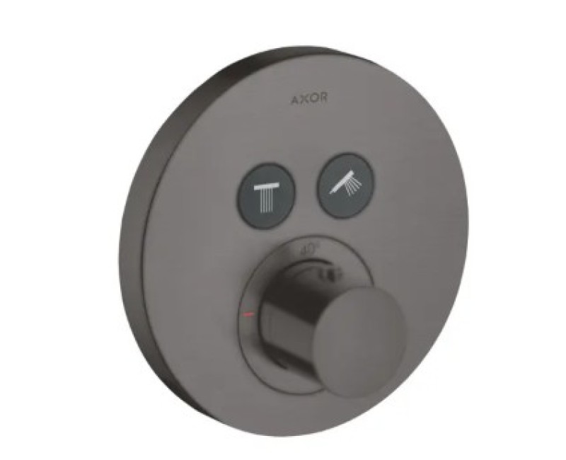 Vannas / Dušas maisītājs Axor ShowerSelect Iebūvējamais termostats, birstēts melns hroms 36723340