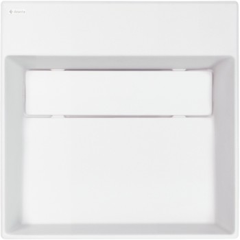 Vannas istabas izlietne Deante CORREO granīta uz virsmas ALABASTER, 400x400mm Balta