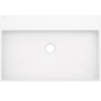 Vannas istabas izlietne Deante CORREO granīta uz virsmas ALABASTER, 600x400mm Balta