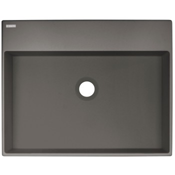 Vannas istabas izlietne Deante CORREO granīta uz virsmas ANTHRACITE METALLIC 500x400mm Antarcīts