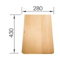 Virtuves Griešanas dēlis Blanco 280x430 mm, dižskābardis 514544