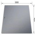 Virtuves Griešanas dēlis Blanco 425x300 mm, stikls/sudraba krāsā 230970