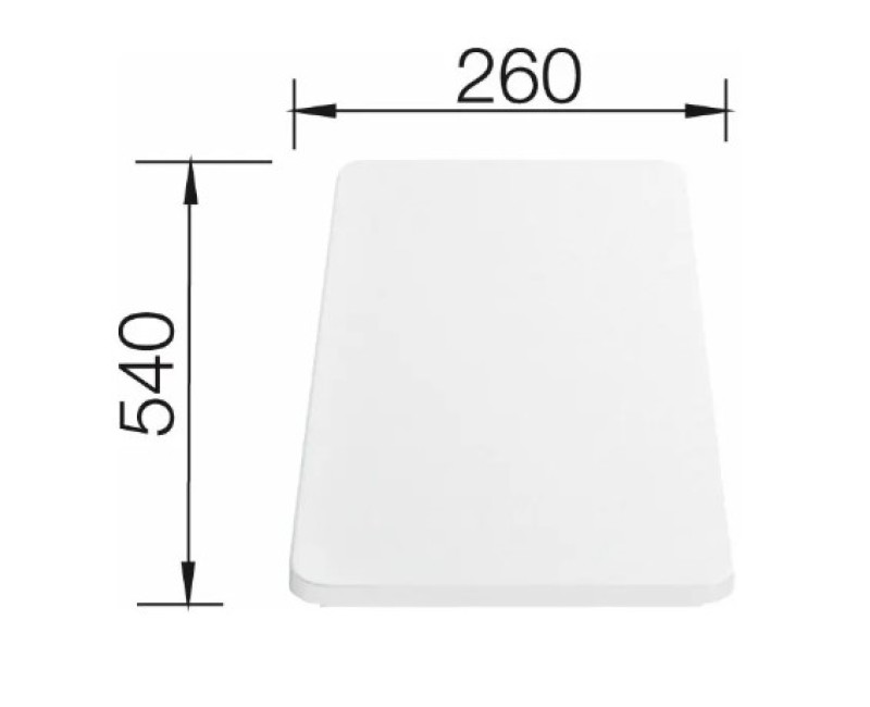Virtuves Griešanas dēlis Blanco Lago 540x260 mm, balts 210521
