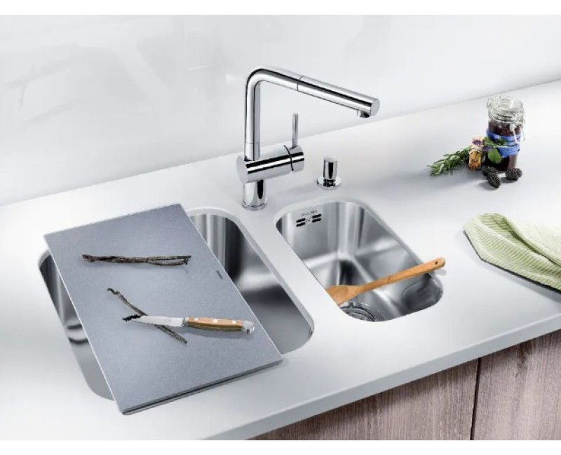 Virtuves Griešanas dēlis Blanco sudrabains stikls 227697
