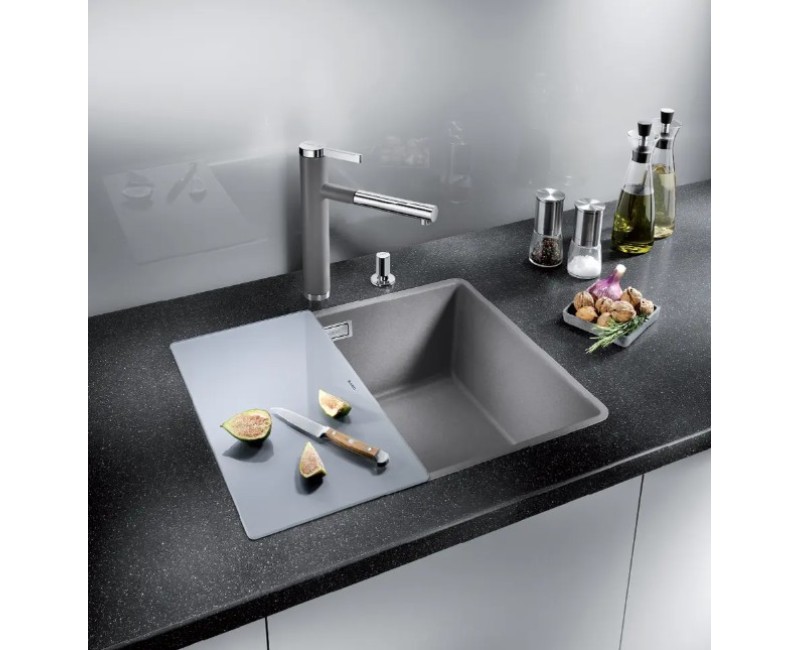 Virtuves Griešanas dēlis Blanco sudrabains stikls 227697
