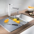 Virtuves Griešanas dēlis Blanco sudrabains stikls 227697