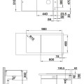 Virtuves izlietne Blanco Axia III XL 6 Silgranīta, 100x51 cm, ar aksesuāriem, InFino, kafijas 523509