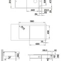 Virtuves izlietne Blanco Axia III XL 6 Silgranīta, 100x51 cm, ar oša virtuves dēli, InFino, antracīts 523500