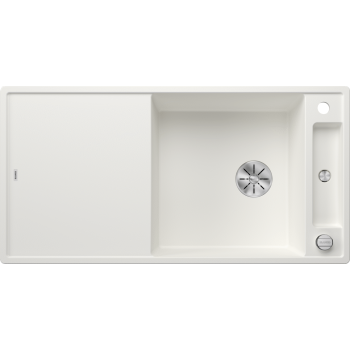 Virtuves izlietne Blanco Axia III XL 6 Silgranīta, 100x51 cm, ar oša virtuves dēli, InFino, balta 523504