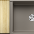 Virtuves izlietne Blanco Axia III XL 6 Silgranīta, 100x51 cm, ar oša virtuves dēli, InFino, tartufo 523507