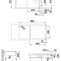 Virtuves izlietne Blanco Axia III XL 6 Silgranīta, 100x51 cm, ar oša virtuves dēli, InFino, tartufo 523507