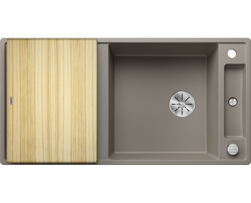 Virtuves izlietne Blanco Axia III XL 6 Silgranīta, 100x51 cm, ar oša virtuves dēli, InFino, tartufo 523507