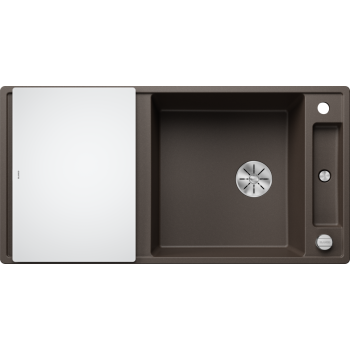 Virtuves izlietne Blanco Axia III XL 6 Silgranīta, 100x51 cm, ar stikla virtuves dēli, InFino, kafijas 523519