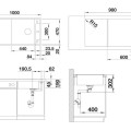 Virtuves izlietne Blanco Axia III XL 6 - Silgranīta, 100x51 cm, ar notekas vadību un aksesuāriem, InFino, Bēša 527051