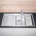 Virtuves izlietne Blanco Claron 6, 100x51 cm, InFino, nerūsējošais tērauds 521645