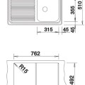 Virtuves izlietne Blanco Classic 78x51 cm, labā, nerūsējošā tērauda 511124