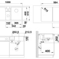Virtuves izlietne Blanco Collectis 6 Silgranīta, 100x51 cm, ar piederumiem, InFino, balts 523348