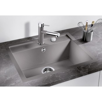 Virtuves izlietne Blanco Dalago 6 Silgranīta, 61x50 cm, ar notekas vadību, melna 525875