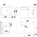 Virtuves izlietne Blanco Elon XL 6 Silgranita, 78x50 cm, balta 524848