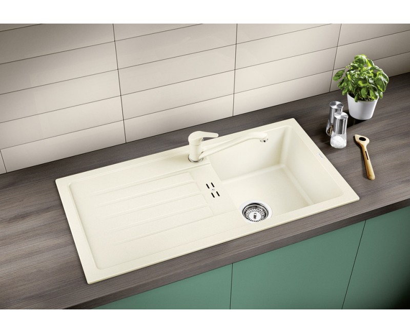 Virtuves izlietne Blanco Favum 45 Silgranīta, 86x44 cm, melna 526081