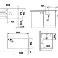 Virtuves izlietne Blanco Favum XL 6 Silgranīta, 86x44 cm, melna 526082