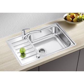 Virtuves izlietne Blanco Lantos XL 6, 78x50 cm, Kompakta, ar notekas kontroli, pulēts nerūsējošais tērauds 523140