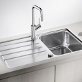 Virtuves izlietne Blanco Lemis 45, 86x50 cm, ar notekas kontroli, pulēts nerūsējošais tērauds 523031