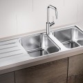 Virtuves izlietne Blanco Lemis 8, 116x50 cm, pulēts nerūsējošais tērauds 523036