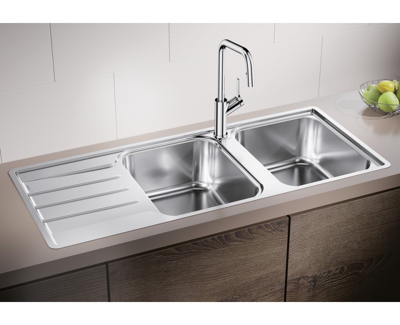 Virtuves izlietne Blanco Lemis 8, 116x50 cm, pulēts nerūsējošais tērauds 523036