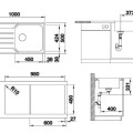 Virtuves izlietne Blanco Lemis XL 6, 100x50 cm, pulēts nerūsējošais tērauds 523034