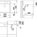 Virtuves izlietne Blanco Panor 60 Keramika, 60x63 cm, 2 caurumi, spilgti balta 514501