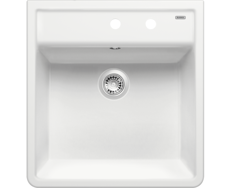 Virtuves izlietne Blanco Panor 60 Keramika, 60x63 cm, 2 caurumi, spilgti balta 514501