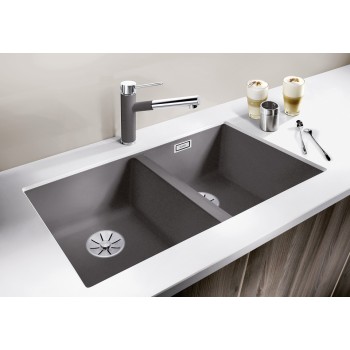 Virtuves izlietne Blanco Subline 350/350 Silgranīta, 76x46 cm, antracīta krāsā 523574