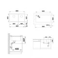 Virtuves izlietne Blanco Subline 480/320 Silgranīta, 86x46 cm, antracīta krāsā 523584