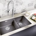 Virtuves izlietne Blanco Subline 480/320 Silgranīta, 86x46 cm, antracīta krāsā 523584