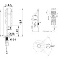 Virtuves maisītājs Blanco Luneoo S Elektronisks ar elastīgu sviru un dušas galvu, darbināms ar elektrotīklu, platīna 527976
