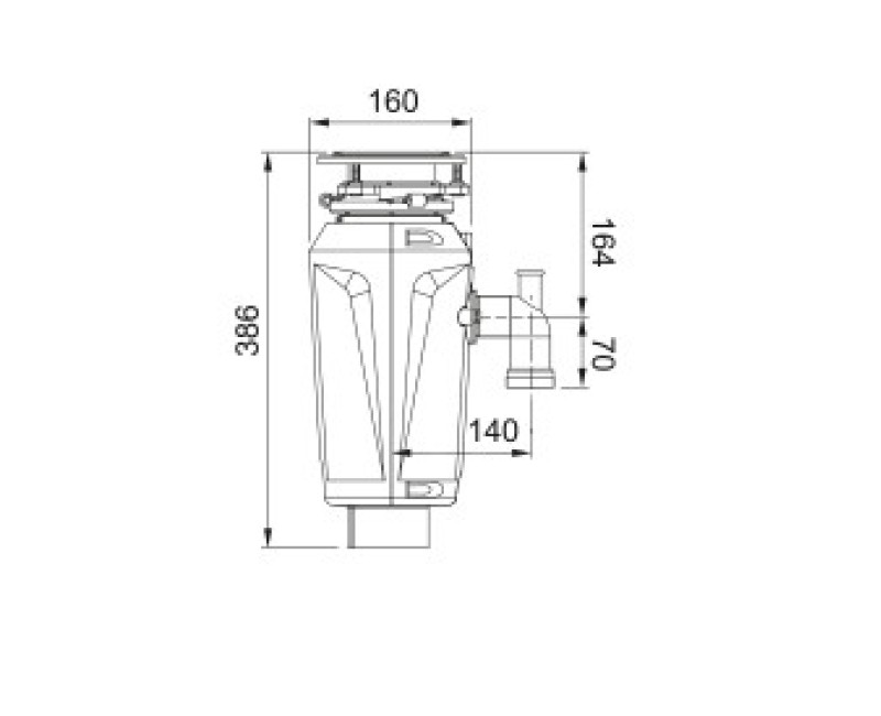 Atkritmu smalcinātājs Franke  Slim 75 134.0715.096